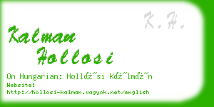 kalman hollosi business card